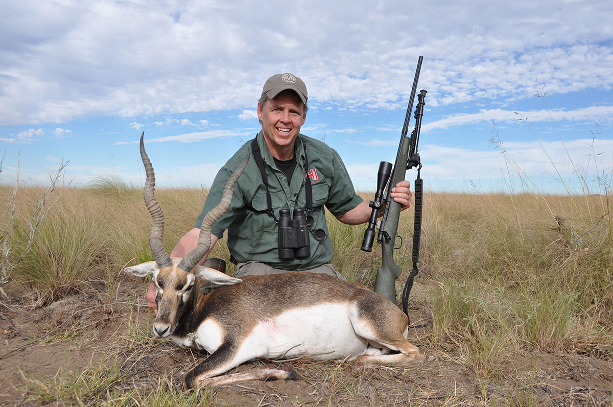 Author with blackbuck