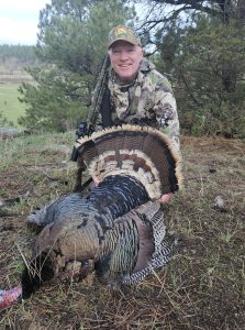 Hunt winner with a beautiful Merriam turkey