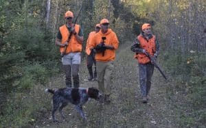 Group of grouse hunters