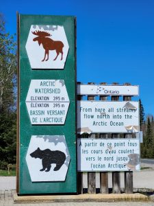 Far north in Ontario at The Chutes camp where the rivers flow north