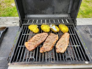 dinner on the grill
