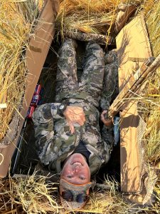 Waterfowl Hunting with a layout blind