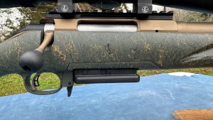 Close up of the bolt action on a Ruger American Gen 2 Predator
