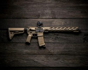 An AR-15 rifle.