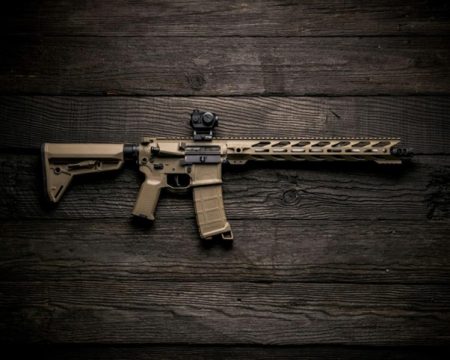 An AR-15 rifle.