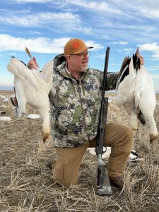 author using the benelli advanced impact on a waterfowl hunt