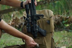 The Umarex Outpost’s folding stock and 4.74-pound weight make it easy to secure to a backpack for carrying through the woods or between hunting locations.